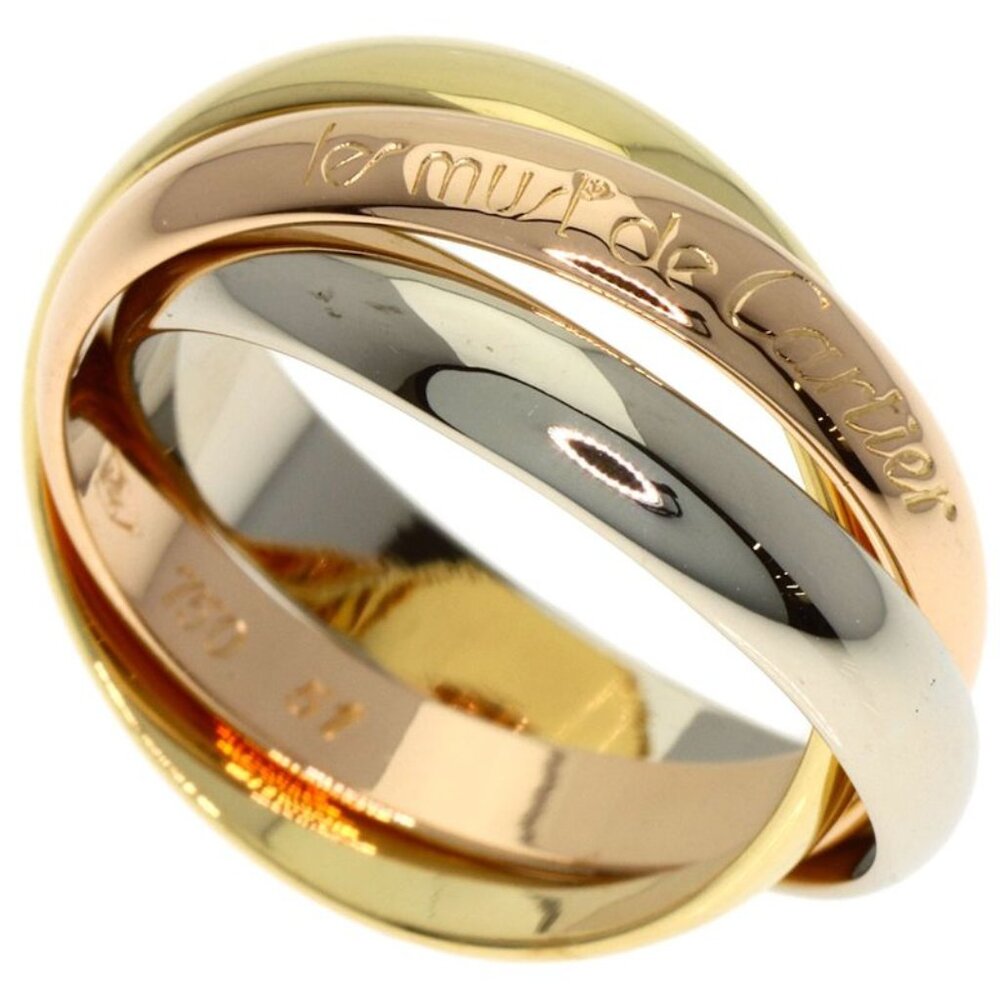 Cartier Trinity 51 Ring 18K Yellow Gold Pink White
